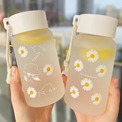 Little Daisy Frosted & Transparent Plastic Water Bottle